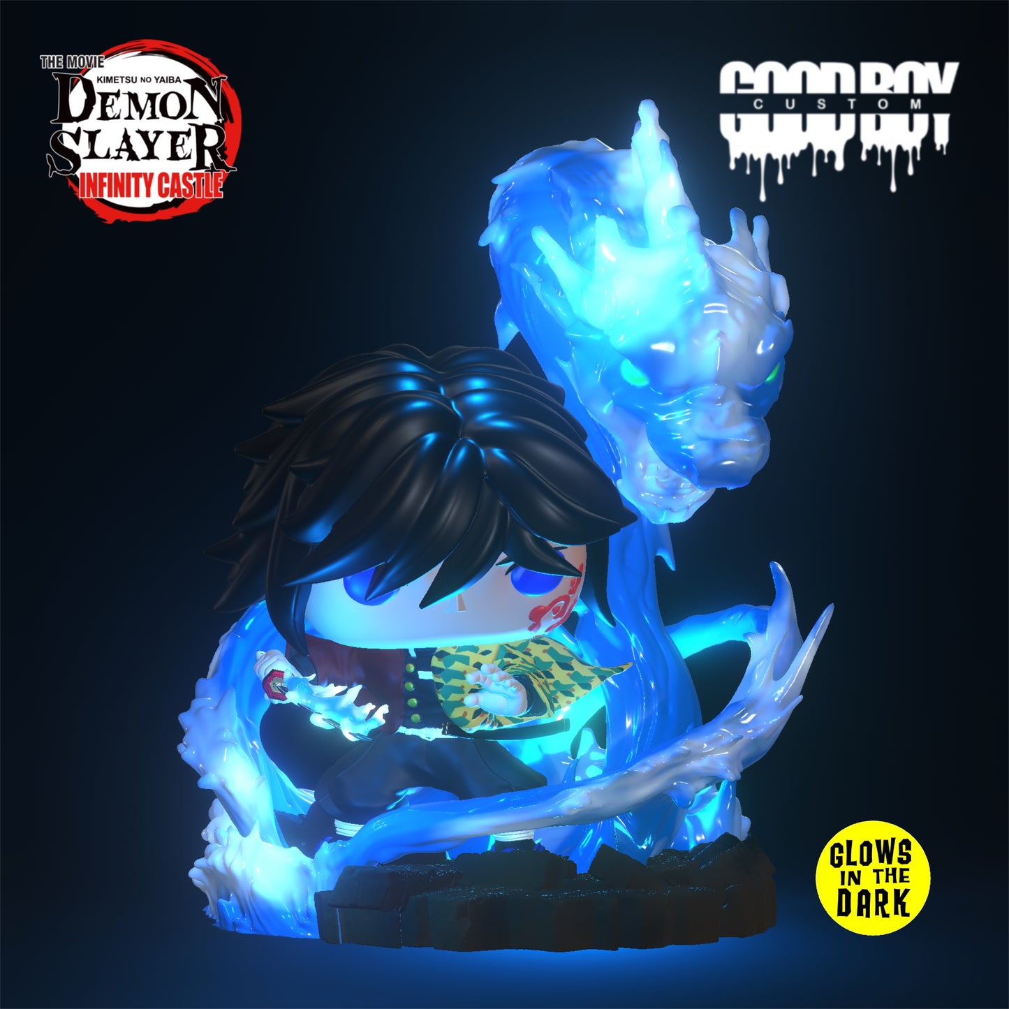 Pre-order Custom Giyu water breathing 10th form with 6” Custom Box