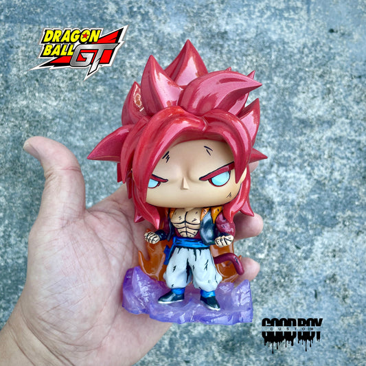 Custom Metallic Glow SS4 Gogeta with custom box