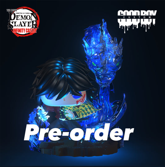 Pre-order Custom Giyu water breathing 10th form with 6” Custom Box