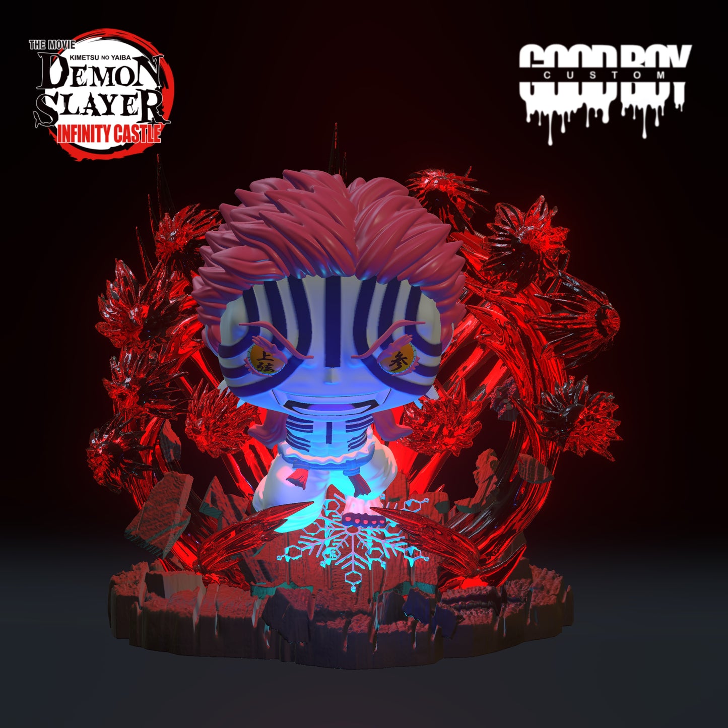 Pre-order Custom Akaza with LED Lights with 6” Custom Box